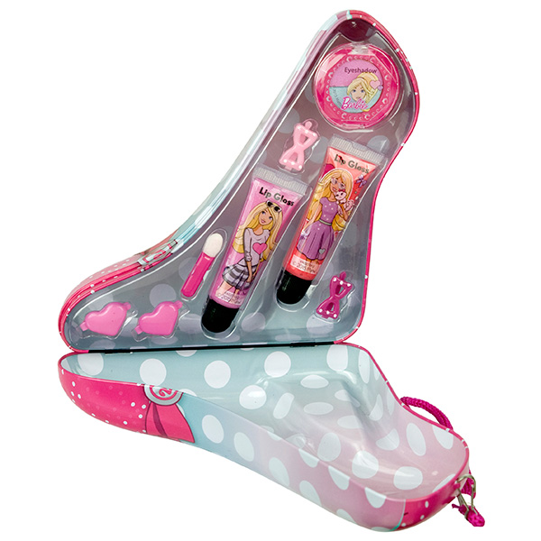 Набор детской декоративной косметики из серии Barbie, в розовой туфельке  